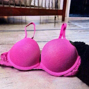 NWT LA SENZA pink push  up bra 32C